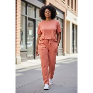 (D-110)Peace Love World French Terry Lounge‎ Set XLP Faded Rose QVC NWT 2 Piece